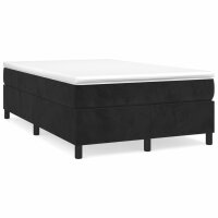 vidaXL Boxspringbett mit Matratze Schwarz 120x200 cm Samt