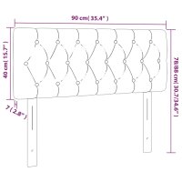 vidaXL LED Kopfteil Taupe 90x7x78/88 cm Stoff