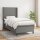 vidaXL Boxspringbett mit Matratze Dunkelgrau 90x200 cm Stoff