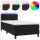 vidaXL Boxspringbett mit Matratze &amp; LED Schwarz 100x200 cm Samt