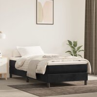 vidaXL Boxspringbett Schwarz 100x200 cm Samt