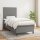 vidaXL Boxspringbett mit Matratze Dunkelgrau 90x200 cm Stoff