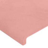 vidaXL Bettgestell mit Kopfteil Rosa 160x200 cm Samt