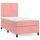 WOWONA Boxspringbett mit Matratze Rosa 80x200 cm Samt