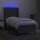 vidaXL Boxspringbett mit Matratze &amp; LED Dunkelgrau 90x200 cm Stoff