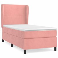 WOWONA Boxspringbett mit Matratze Rosa 80x200 cm Samt