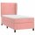 WOWONA Boxspringbett mit Matratze Rosa 80x200 cm Samt