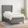 vidaXL Boxspringbett mit Matratze Dunkelgrau 90x200 cm Stoff