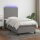 vidaXL Boxspringbett mit Matratze &amp; LED Dunkelgrau 90x200 cm Stoff