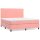 vidaXL Boxspringbett mit Matratze Rosa 160x200 cm Samt