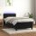 vidaXL Boxspringbett mit Matratze &amp; LED Schwarz 100x200 cm Samt