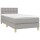 vidaXL Boxspringbett mit Matratze Hellgrau 100x200 cm Stoff