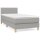 vidaXL Boxspringbett mit Matratze Hellgrau 100x200 cm Stoff