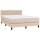 vidaXL Boxspringbett mit Matratze &amp; LED Cappuccino-Braun 140x190cm