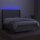 vidaXL Boxspringbett mit Matratze &amp; LED Hellgrau 140x190 cm Stoff