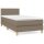 vidaXL Boxspringbett mit Matratze Taupe 100x200 cm Stoff