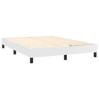 vidaXL Boxspringbett Wei&szlig; 140x190 cm Kunstleder