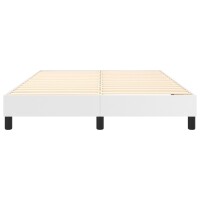 vidaXL Boxspringbett Wei&szlig; 140x190 cm Kunstleder