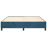 vidaXL Boxspringbett Dunkelblau 180x200 cm Samt