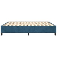 vidaXL Boxspringbett Dunkelblau 180x200 cm Samt