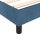 vidaXL Boxspringbett Dunkelblau 180x200 cm Samt