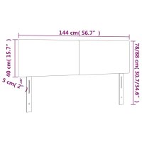 WOWONA Kopfteile 2 Stk. Wei&szlig; 72x5x78/88 cm Kunstleder