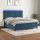 vidaXL Boxspringbett mit Matratze &amp; LED Dunkelblau 180x200 cm Samt