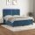 vidaXL Boxspringbett mit Matratze &amp; LED Dunkelblau 180x200 cm Samt