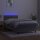 vidaXL Boxspringbett mit Matratze &amp; LED Hellgrau 100x200 cm Samt