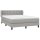 vidaXL Boxspringbett mit Matratze Hellgrau 140x190 cm Stoff