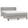 vidaXL Boxspringbett mit Matratze Hellgrau 140x190 cm Stoff