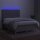 vidaXL Boxspringbett mit Matratze &amp; LED Hellgrau 140x200 cm Stoff