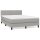 vidaXL Boxspringbett mit Matratze Hellgrau 140x190 cm Stoff