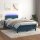 vidaXL Boxspringbett mit Matratze &amp; LED Dunkelblau 120x200 cm Samt