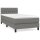 vidaXL Boxspringbett mit Matratze Dunkelgrau 90x190 cm Stoff