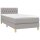 vidaXL Boxspringbett mit Matratze &amp; LED Hellgrau 80x200 cm Stoff