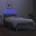 vidaXL Boxspringbett mit Matratze &amp; LED Hellgrau 80x200 cm Stoff