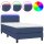 vidaXL Boxspringbett mit Matratze &amp; LED Blau 80x200 cm Stoff