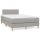 vidaXL Boxspringbett mit Matratze Hellgrau 120x200 cm Stoff