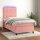 vidaXL Boxspringbett mit Matratze &amp; LED Rosa 80x200 cm Samt