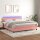 vidaXL Boxspringbett mit Matratze &amp; LED Rosa 160x200 cm Samt