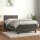 vidaXL Boxspringbett mit Matratze Dunkelgrau 100x200 cm Samt