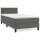 vidaXL Boxspringbett mit Matratze Dunkelgrau 100x200 cm Samt