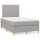 vidaXL Boxspringbett mit Matratze Hellgrau 120x200 cm Stoff