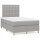 vidaXL Boxspringbett mit Matratze Hellgrau 120x200 cm Stoff