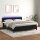 vidaXL Boxspringbett mit Matratze &amp; LED Schwarz 180x200 cm Samt