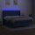 vidaXL Boxspringbett mit Matratze &amp; LED Blau 160x200 cm Stoff