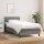 vidaXL Boxspringbett mit Matratze Dunkelgrau 90x190 cm Stoff