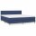 WOWONA Boxspringbett mit Matratze Blau 180x200 cm Stoff