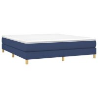 vidaXL Boxspringbett Blau 180x200 cm Stoff